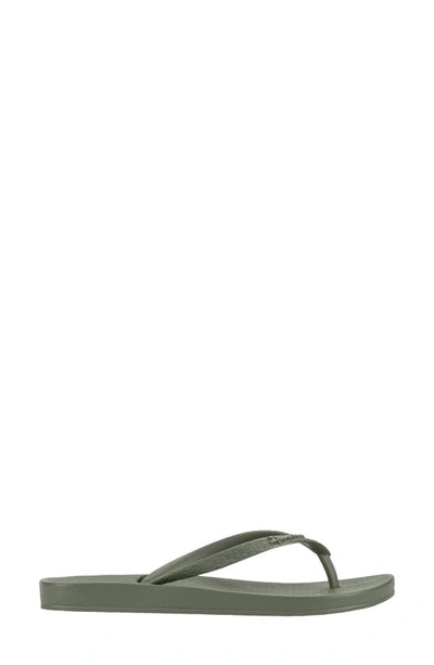 Shop Ipanema Ana Colors Flip Flop In Army Green