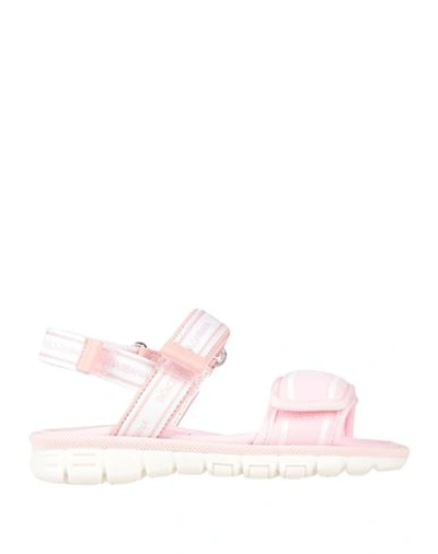 Shop Dolce & Gabbana Toddler Girl Sandals Pink Size 9c Textile Fibers, Soft Leather