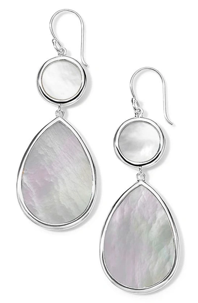 Shop Ippolita Dot And Teardrop Mother-of-pearl Earrings In Silver