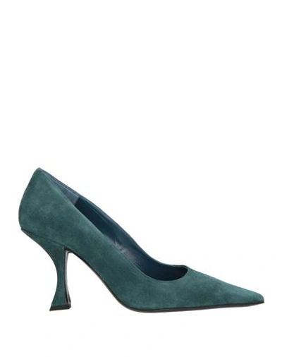 Shop By Far Woman Pumps Deep Jade Size 7 Soft Leather In Green