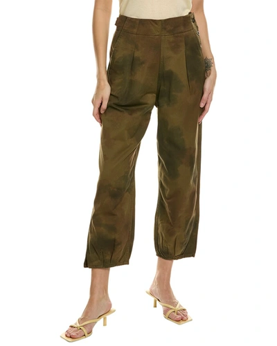 Shop Ag Jeans Adel Pleated Trouser In Green