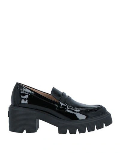 Shop Stuart Weitzman Woman Loafers Black Size 7 Soft Leather