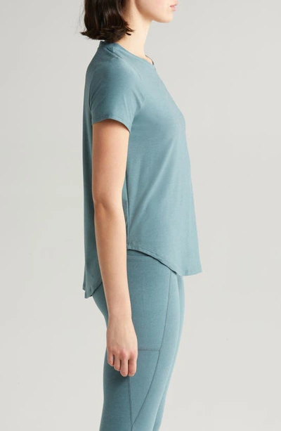 Shop Beyond Yoga On The Down Low T-shirt In Storm Heather