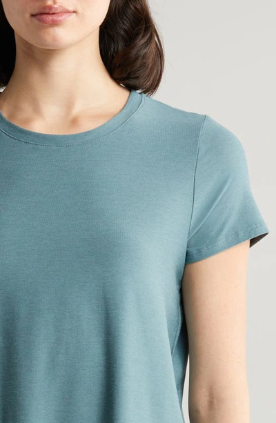 Shop Beyond Yoga On The Down Low T-shirt In Storm Heather