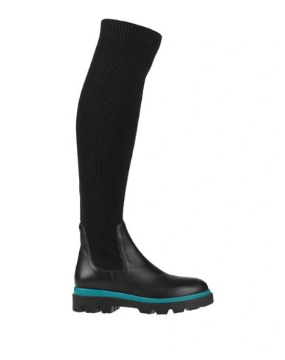 Shop Marina Rinaldi Woman Boot Black Size 8 Leather, Textile Fibers