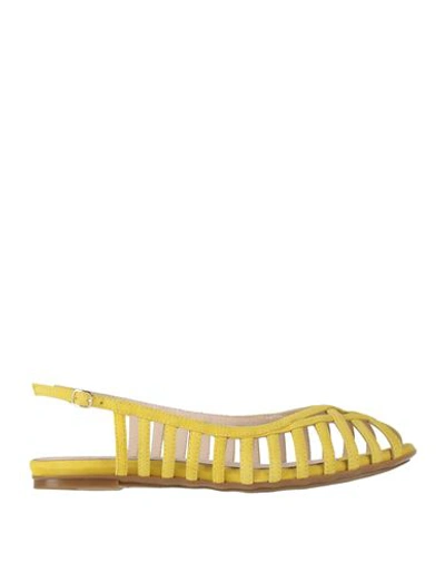 Shop Gioia.a. Gioia. A. Woman Sandals Yellow Size 7 Leather