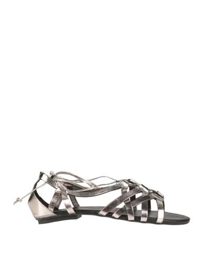 Shop Inuovo Woman Sandals Silver Size 10 Textile Fibers