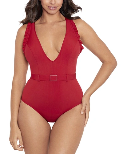 Shop Skinny Dippers Jelly Beans Cinch One-piece In Red