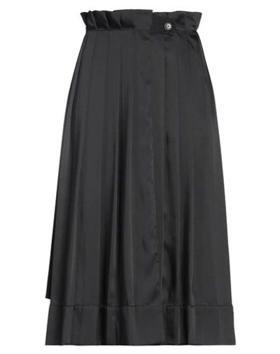 Shop Weekend Max Mara Woman Midi Skirt Black Size 12 Polyacrylic, Virgin Wool