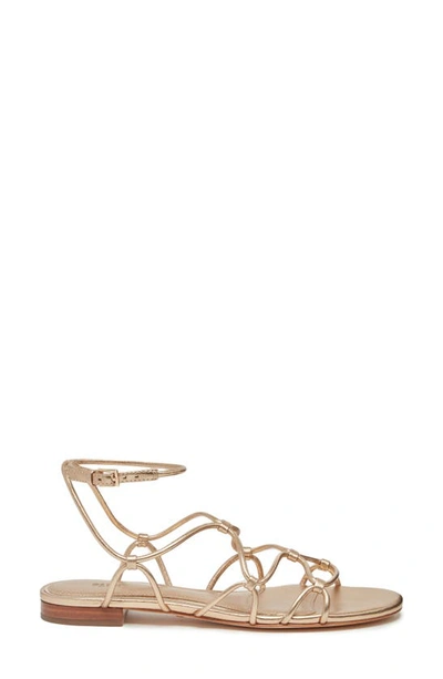 Shop Paige Phoebe Ankle Strap Sandal In Dark Gold