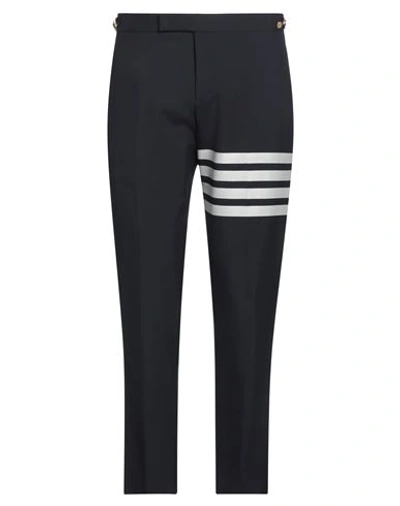 Thom Browne Trousers With Adjustable Martingale Strap In Blue