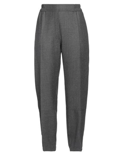 Shop Gentryportofino Woman Pants Steel Grey Size 6 Virgin Wool, Cashmere