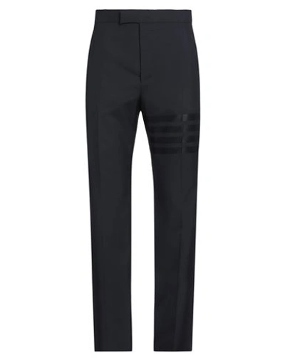 Shop Thom Browne Man Pants Midnight Blue Size 3 Wool