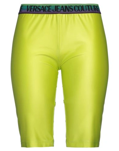 Shop Versace Jeans Couture Woman Leggings Acid Green Size 8 Polyamide, Elastane