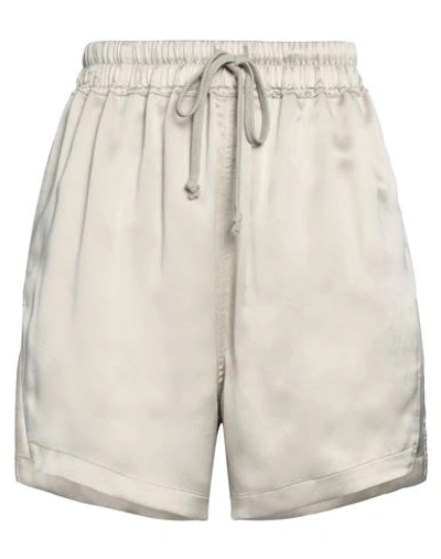 Shop Rick Owens Woman Shorts & Bermuda Shorts Beige Size 6 Cupro