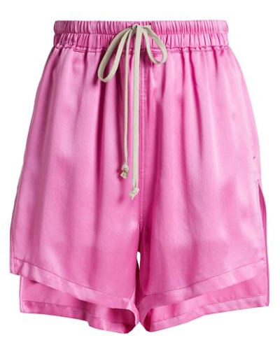 Shop Rick Owens Woman Shorts & Bermuda Shorts Fuchsia Size 8 Cupro In Pink