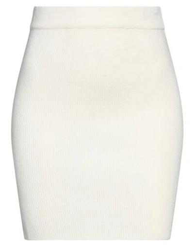 Shop A Paper Kid Woman Mini Skirt Ivory Size M Viscose, Polyester, Polyamide In White