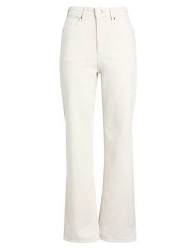 Shop Vero Moda Woman Jeans Ivory Size 31w-32l Cotton, Recycled Cotton, Elastane In White