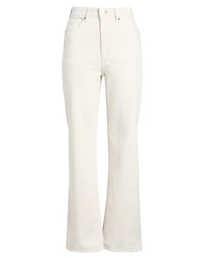 Vero Moda Woman Jeans Ivory Size 28w-32l Cotton, Recycled Cotton, Elastane In White