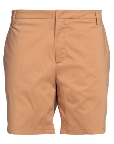 Shop Dondup Man Shorts & Bermuda Shorts Camel Size 30 Cotton, Polyamide, Elastane In Beige