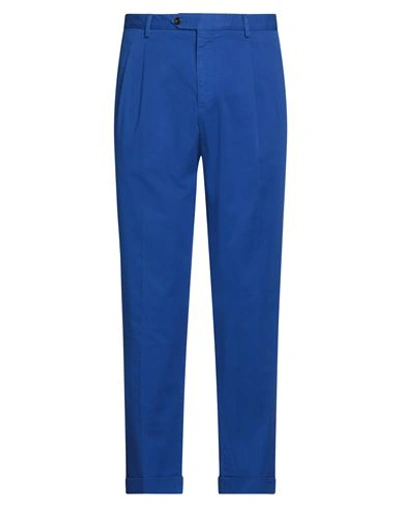 Shop Drumohr Man Pants Blue Size 36 Cotton, Elastane