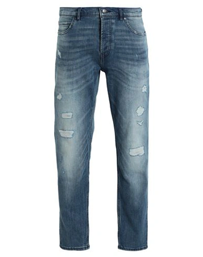 Shop Hugo Man Jeans Blue Size 35w-32l Cotton, Recycled Cotton, Elastomultiester, Elastane