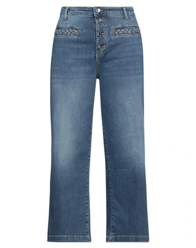 Liu •jo Woman Jeans Blue Size 30 Cotton, Elastane In Blue
