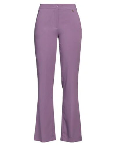 Shop Gai Mattiolo Woman Pants Purple Size 10 Polyester, Elastane