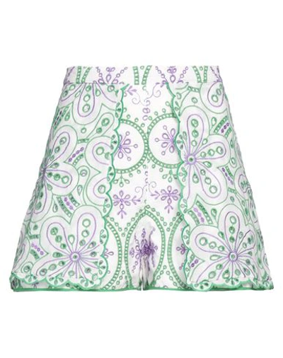 Shop Charo Ruiz Ibiza Woman Shorts & Bermuda Shorts Green Size Xs Cotton, Polyester