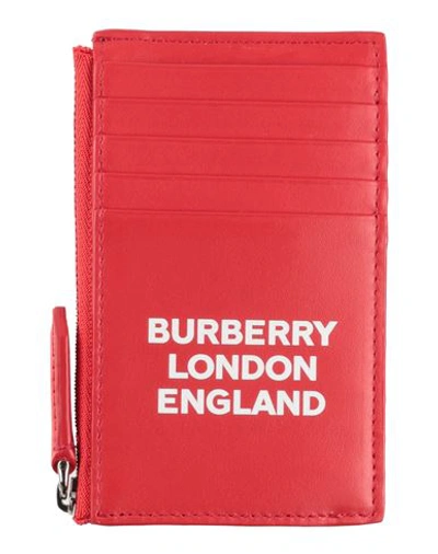 Shop Burberry Man Document Holder Red Size - Calfskin