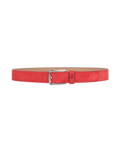 Shop Harmont & Blaine Man Belt Tomato Red Size 39.5 Leather