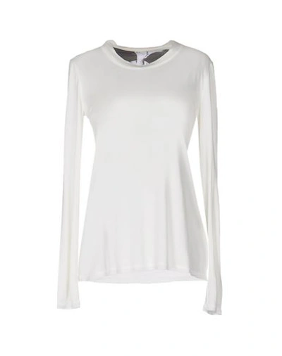 Shop Purotatto Woman T-shirt Ivory Size Xl Modal, Milk Protein Fiber In White