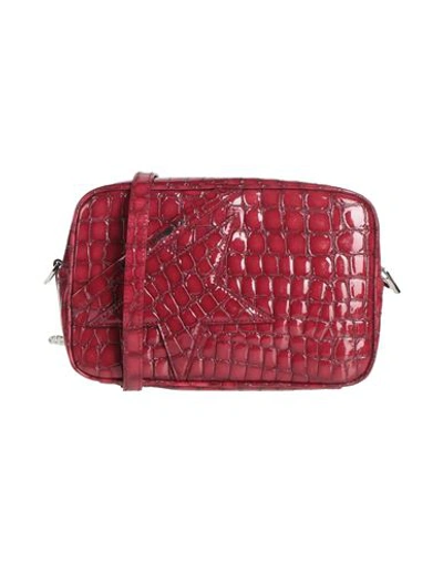 Shop Golden Goose Woman Cross-body Bag Burgundy Size - Leather In Red