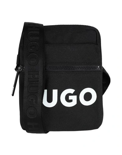 Shop Hugo Man Cross-body Bag Black Size - Recycled Polyester