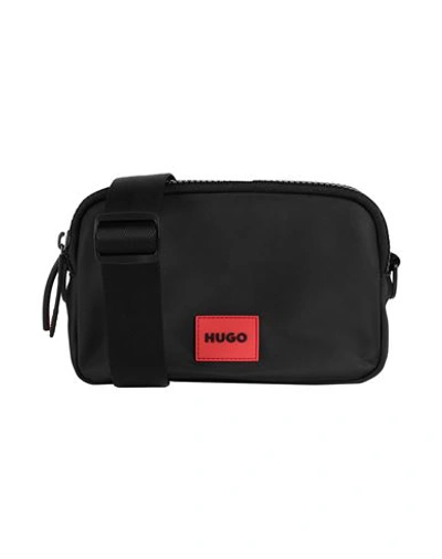 Shop Hugo Man Cross-body Bag Black Size - Recycled Polyester, Polyamide