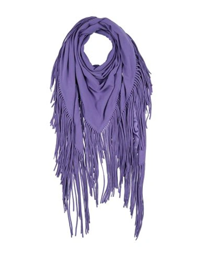 Shop Snobby Sheep Woman Scarf Lilac Size - Cotton, Silk In Purple