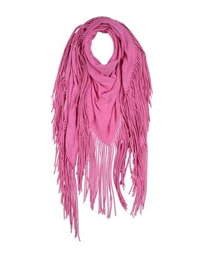 Shop Snobby Sheep Woman Scarf Fuchsia Size - Cotton, Silk In Pink