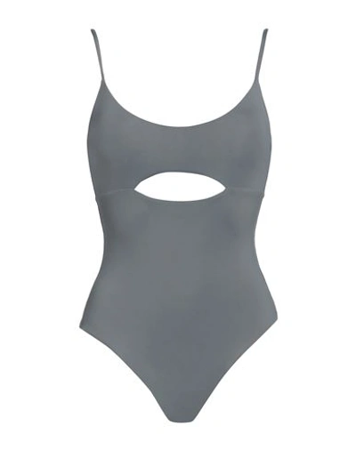 Shop Matinee Matineé Woman One-piece Swimsuit Grey Size Xl Polyamide, Elastane