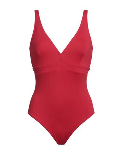 Shop Dnud Woman One-piece Swimsuit Tomato Red Size 4 Polyamide, Elastane