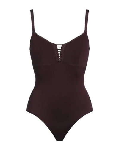 Shop Dnud Woman One-piece Swimsuit Deep Purple Size 2 Polyamide, Elastane