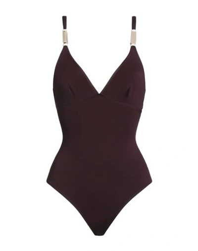Shop Dnud Woman One-piece Swimsuit Deep Purple Size 2 Polyamide, Elastane