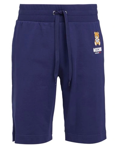 Moschino Man Sleepwear Navy Blue Size Xs Cotton, Elastane In Navy Blue