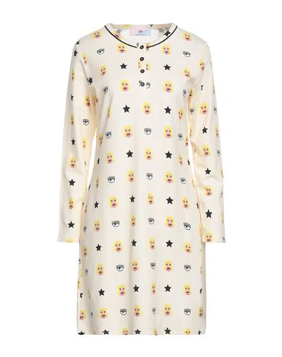 Shop Chiara Ferragni Woman Sleepwear Light Yellow Size M Cotton, Modal, Elastane