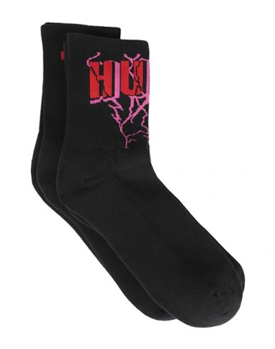 Shop Hugo Woman Socks & Hosiery Black Size 9-12 Cotton, Polyamide, Elastane