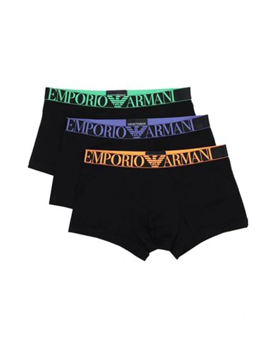 Shop Emporio Armani Man Boxer Black Size L Organic Cotton, Elastane