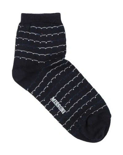 Shop Missoni Woman Socks & Hosiery Midnight Blue Size M Cotton, Polyamide