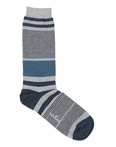 Shop Hogan Man Socks & Hosiery Blue Size Onesize Cotton, Polyamide, Elastane