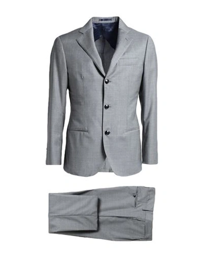 Shop Barba Napoli Man Suit Grey Size 44 Virgin Wool