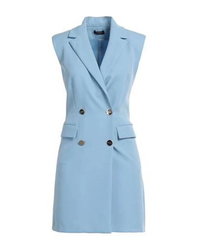 Shop Liu •jo Woman Mini Dress Azure Size 2 Polyester, Elastane In Blue