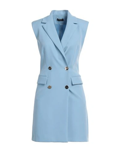 Liu •jo Woman Mini Dress Azure Size 8 Polyester, Elastane In Blue